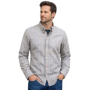 Southern Point Co. Plaid Shirt Mens M Tan Stretch Outdoor Button Down